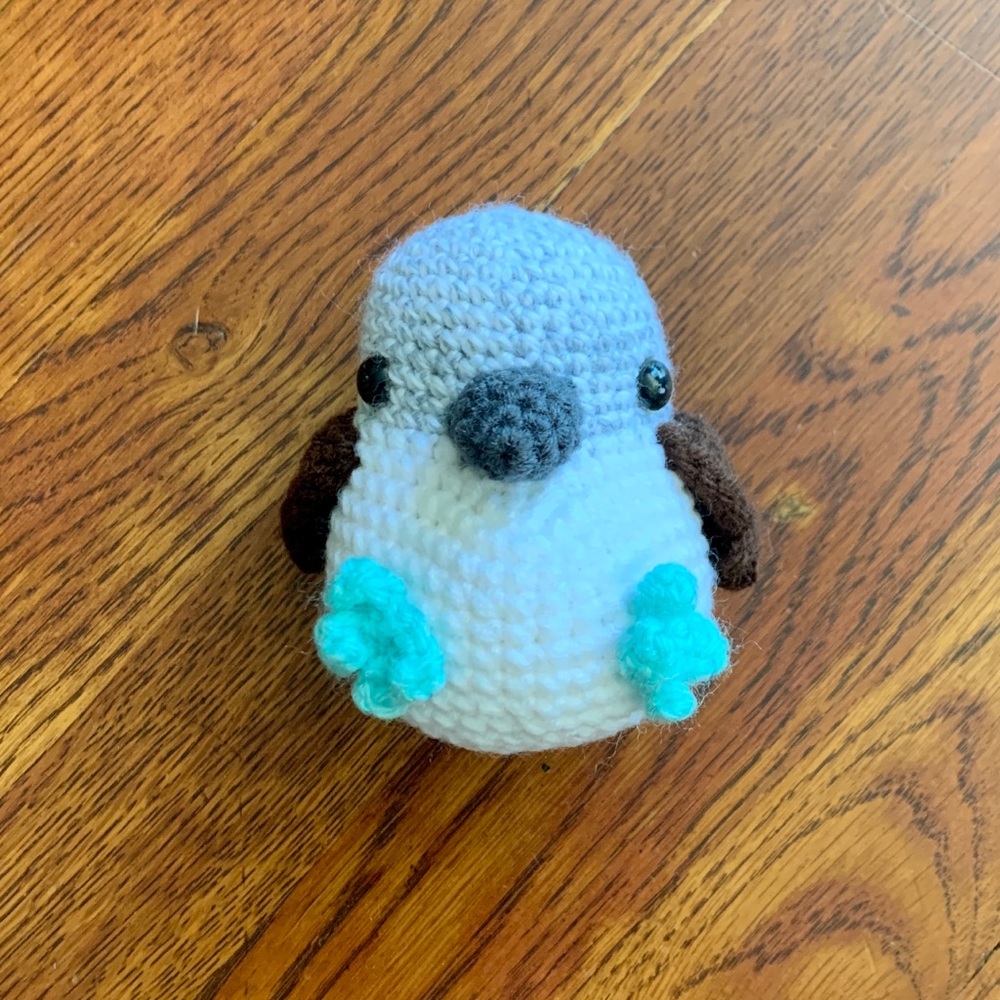 Mini Crochet Blue Footed Booby